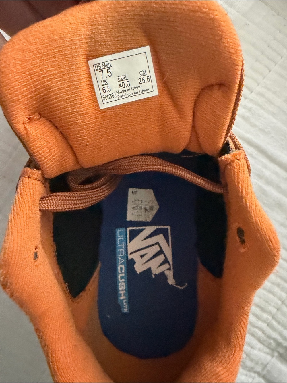 Vans UltraRange EXO SE Sneakers Cream/Orange Lightweight Comfort - Picture 10 of 15